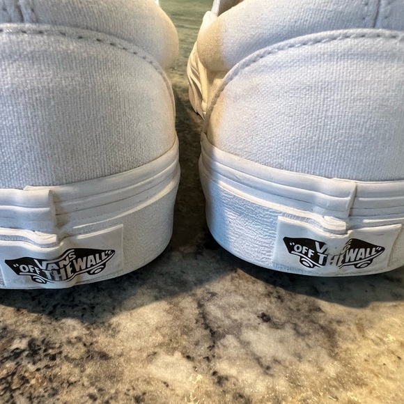 Vans Unisex White Slip Ons 8W 6M - Picture 8 of 10